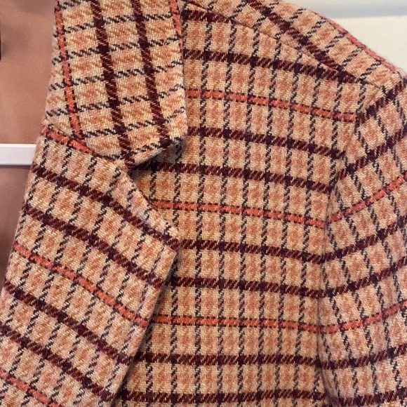 Talbots Pink and Mauve Plaid Blazer, size 16 NWT - Picture 4 of 6